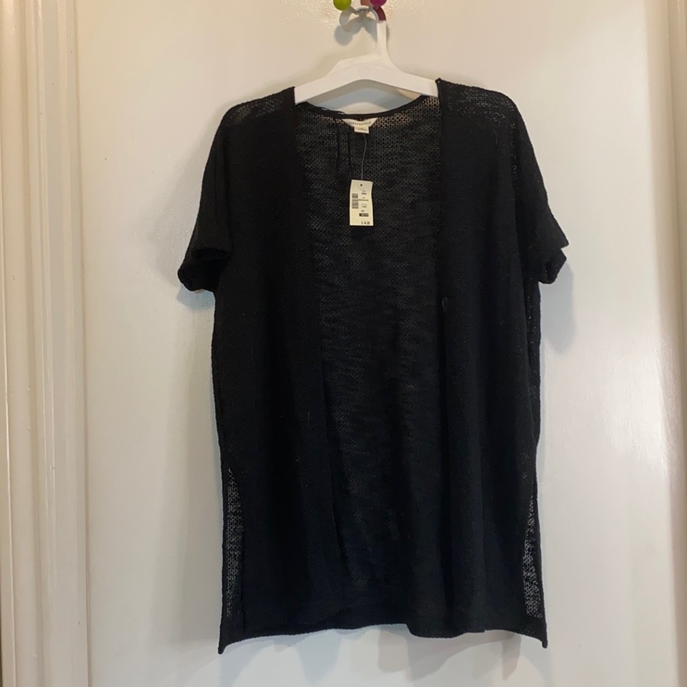 Aeropostale cardigan black see through light knit! Size x small